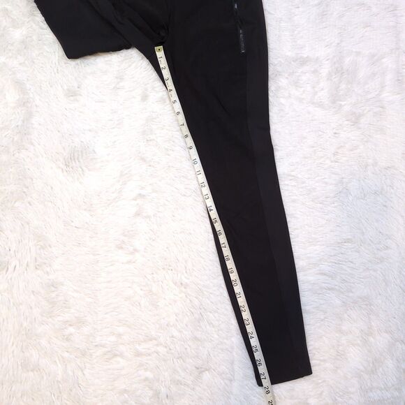 Athleta Headlands Hybrid Moto Tight Womens 4 Black Zip Pocket Zip Ankle Leggings - Picture 6 of 12
